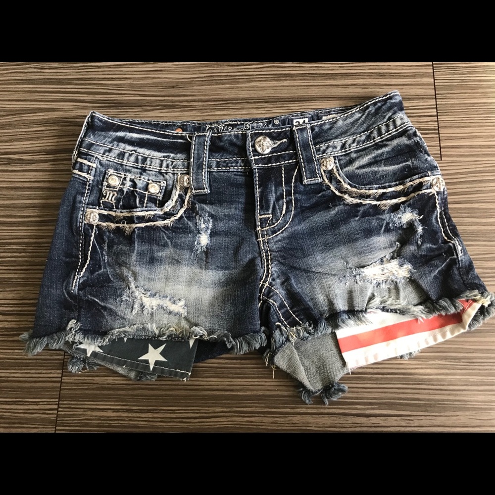 Miss Me American Flag shorts